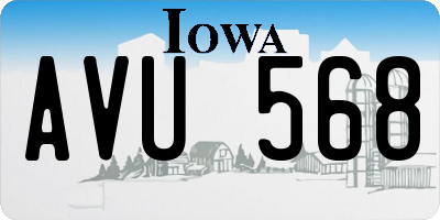IA license plate AVU568