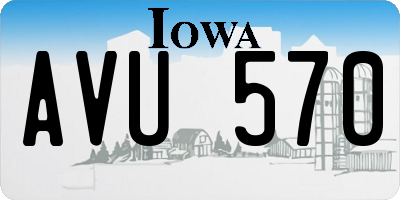 IA license plate AVU570