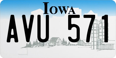 IA license plate AVU571