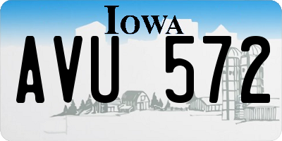 IA license plate AVU572