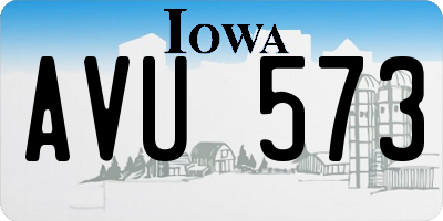 IA license plate AVU573