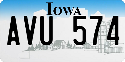 IA license plate AVU574
