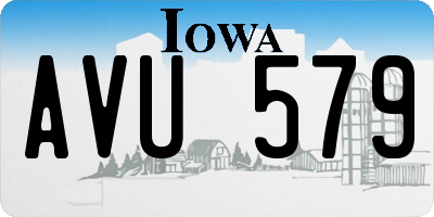 IA license plate AVU579