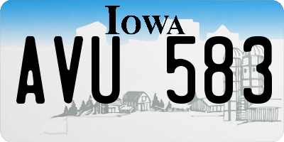 IA license plate AVU583