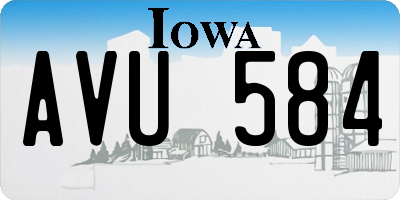 IA license plate AVU584
