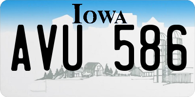 IA license plate AVU586