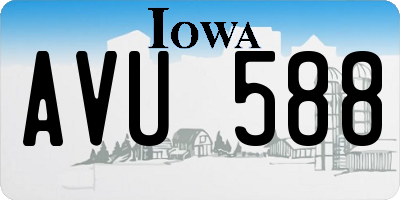 IA license plate AVU588