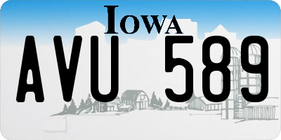 IA license plate AVU589