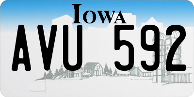 IA license plate AVU592