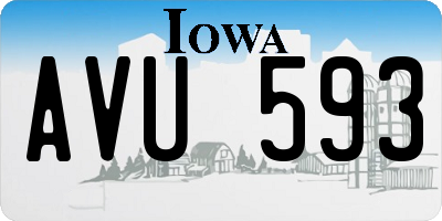 IA license plate AVU593