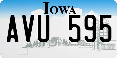 IA license plate AVU595