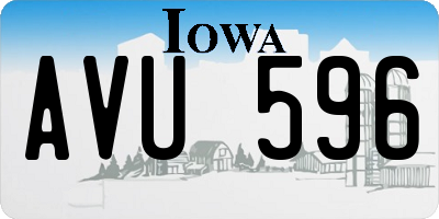 IA license plate AVU596