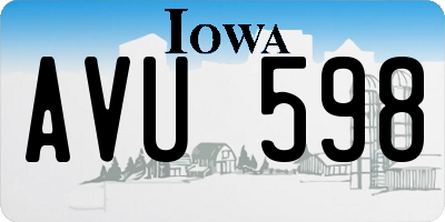 IA license plate AVU598