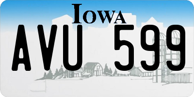 IA license plate AVU599