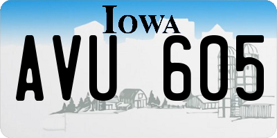 IA license plate AVU605