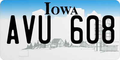 IA license plate AVU608