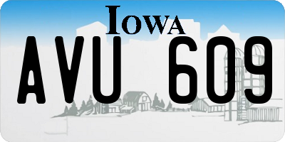 IA license plate AVU609