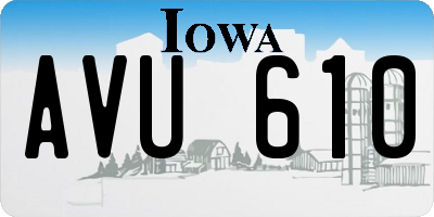 IA license plate AVU610