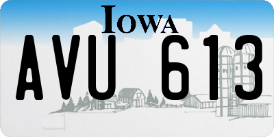 IA license plate AVU613