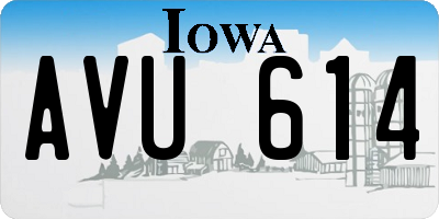 IA license plate AVU614