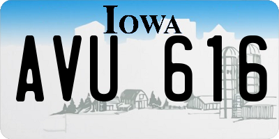IA license plate AVU616