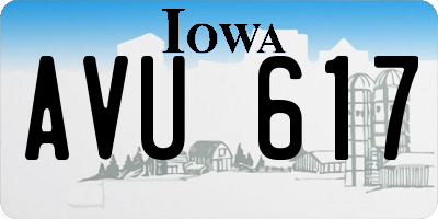 IA license plate AVU617