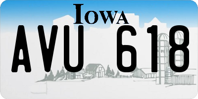 IA license plate AVU618