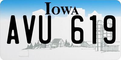IA license plate AVU619