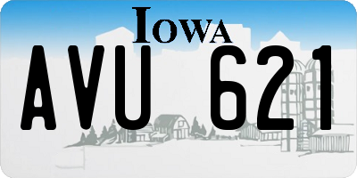 IA license plate AVU621
