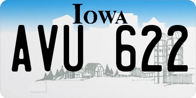 IA license plate AVU622