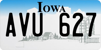 IA license plate AVU627
