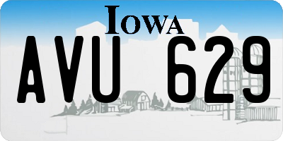 IA license plate AVU629