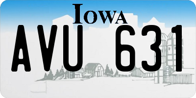 IA license plate AVU631