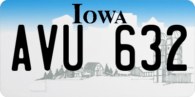 IA license plate AVU632
