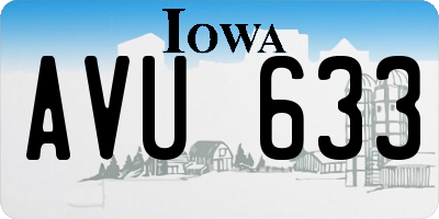 IA license plate AVU633
