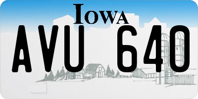 IA license plate AVU640