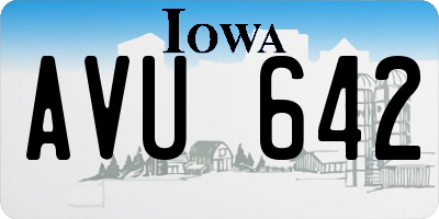 IA license plate AVU642