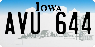 IA license plate AVU644