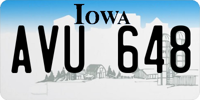 IA license plate AVU648
