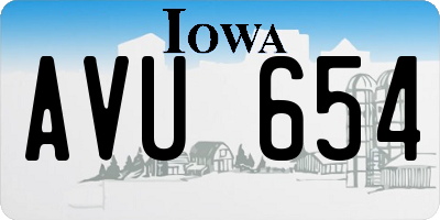 IA license plate AVU654