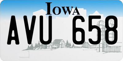 IA license plate AVU658