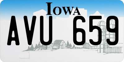 IA license plate AVU659