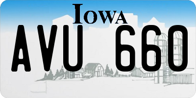 IA license plate AVU660