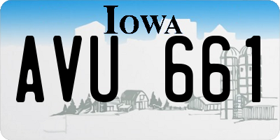 IA license plate AVU661