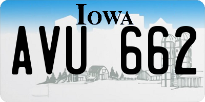 IA license plate AVU662