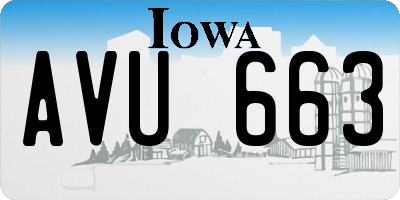 IA license plate AVU663