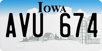 IA license plate AVU674