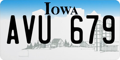IA license plate AVU679