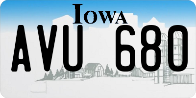 IA license plate AVU680