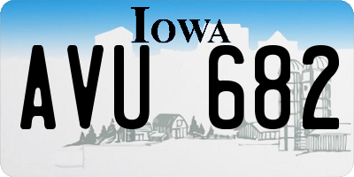 IA license plate AVU682